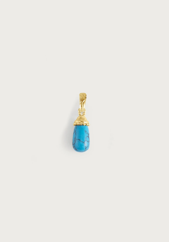 Anabel Aram Milos Stone Drop Charm Turquoise