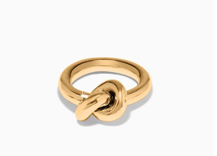 Interlok Single Knot Ring Gold 8