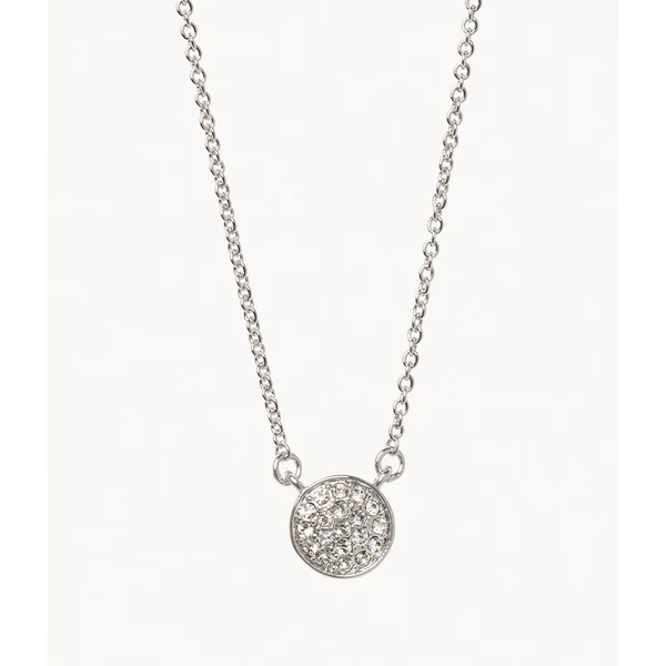 Sea La Vie Necklace Stronger/Pave Disk Silver