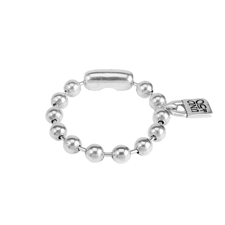 Silver Snowflake Ball Chain Bracelet Medium