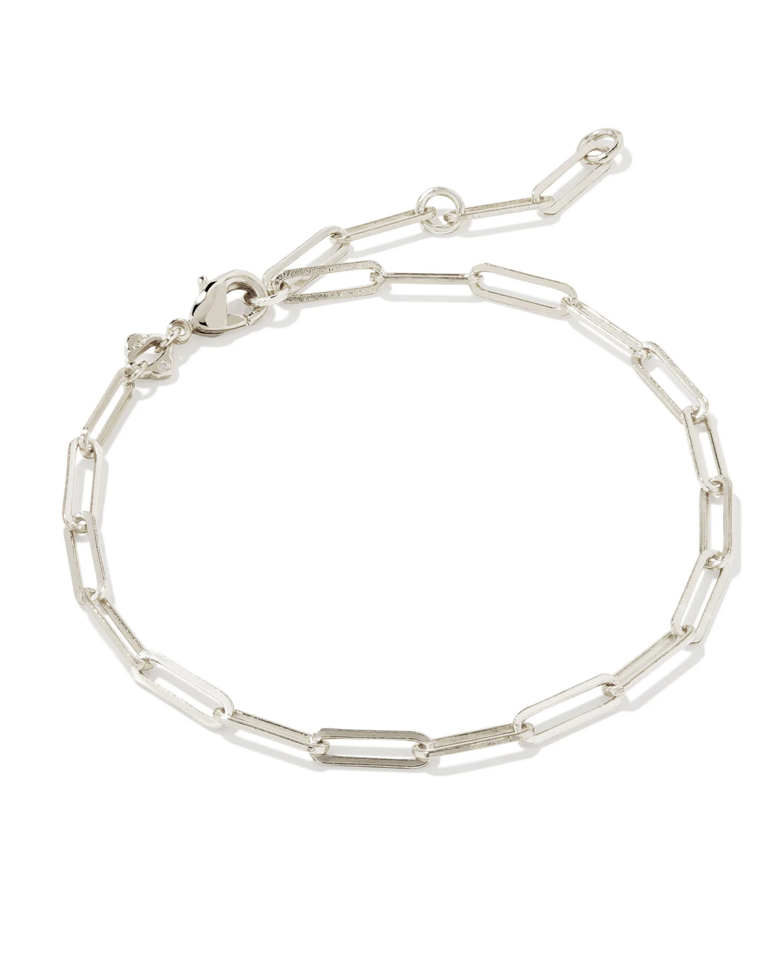 Courtney Paperclip Bracelet- Silver