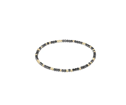 Hope Unwritten Silver Faceted Hematite 2mm Bead Bracelet