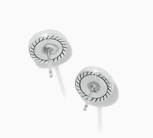 Illumina Celeste Dome Post Earrings Silver
