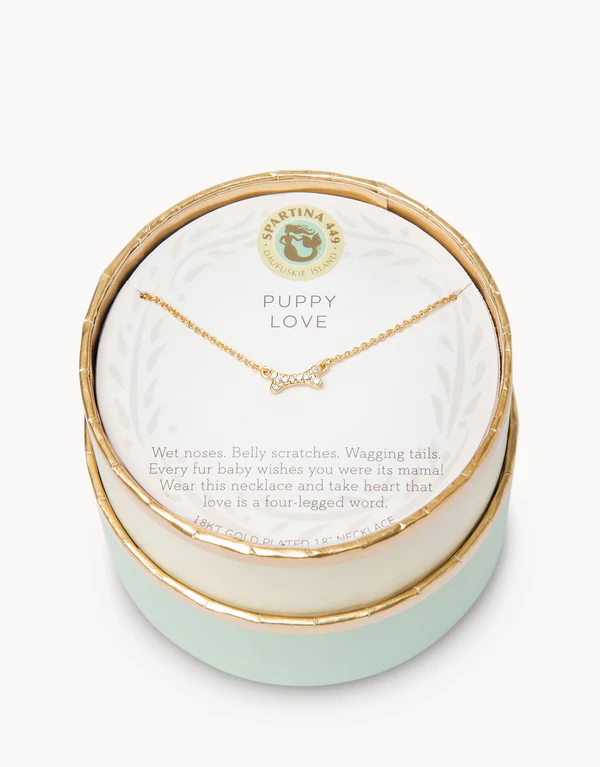 Sea La Vie Necklace 18" Puppy Love/Bone Gold