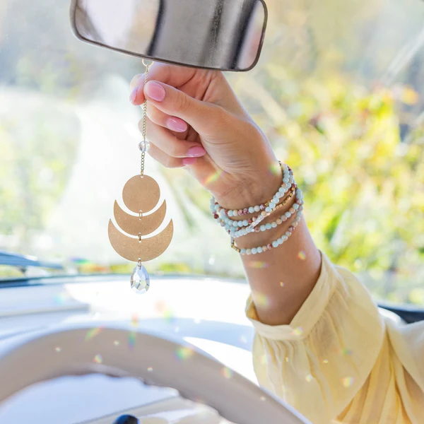 Stone Wrap Bracelet/Necklace Blue Lace Agate/Gold/Clarity