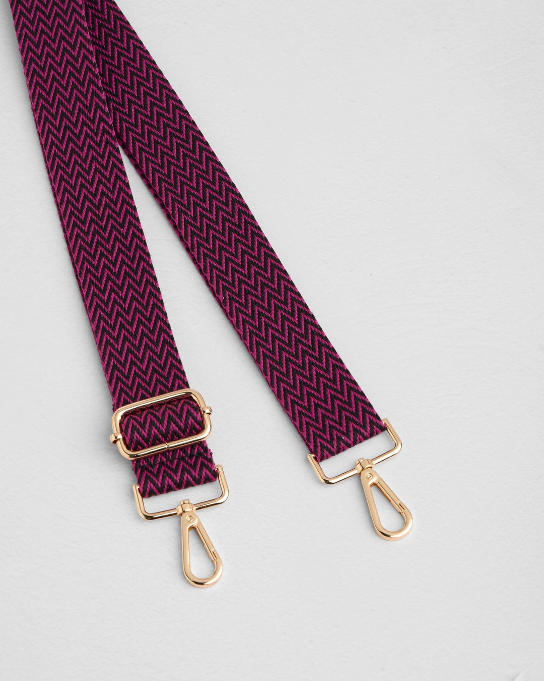 Pom Pom Strap Magenta Mini Chevron