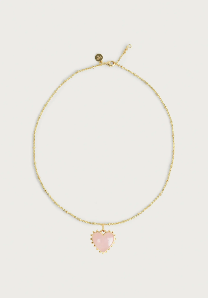 Anabel Aram Heart Stone Pendant Necklace