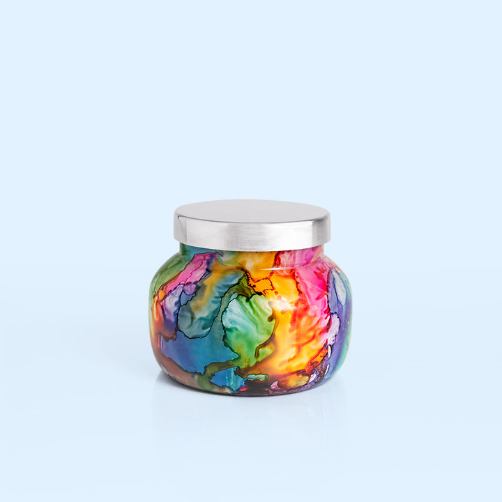 Volcano Rainbow Watercolor Petite Jar  8oz