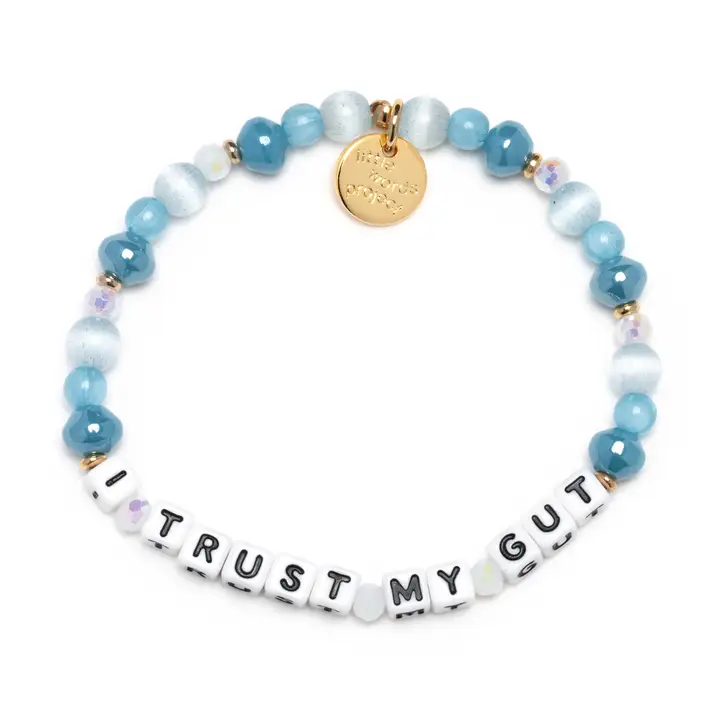 I Trust My Gut Beaded Bracelet Hear Her Roar White