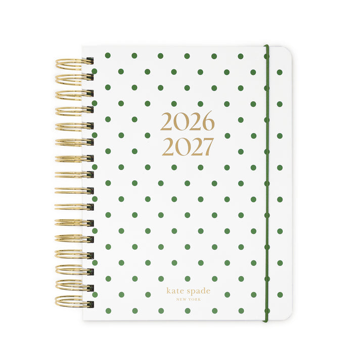 Large 17 Month Planner Green Dot