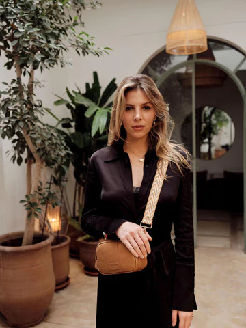 Pom Pom Strap Maple Zig Zag