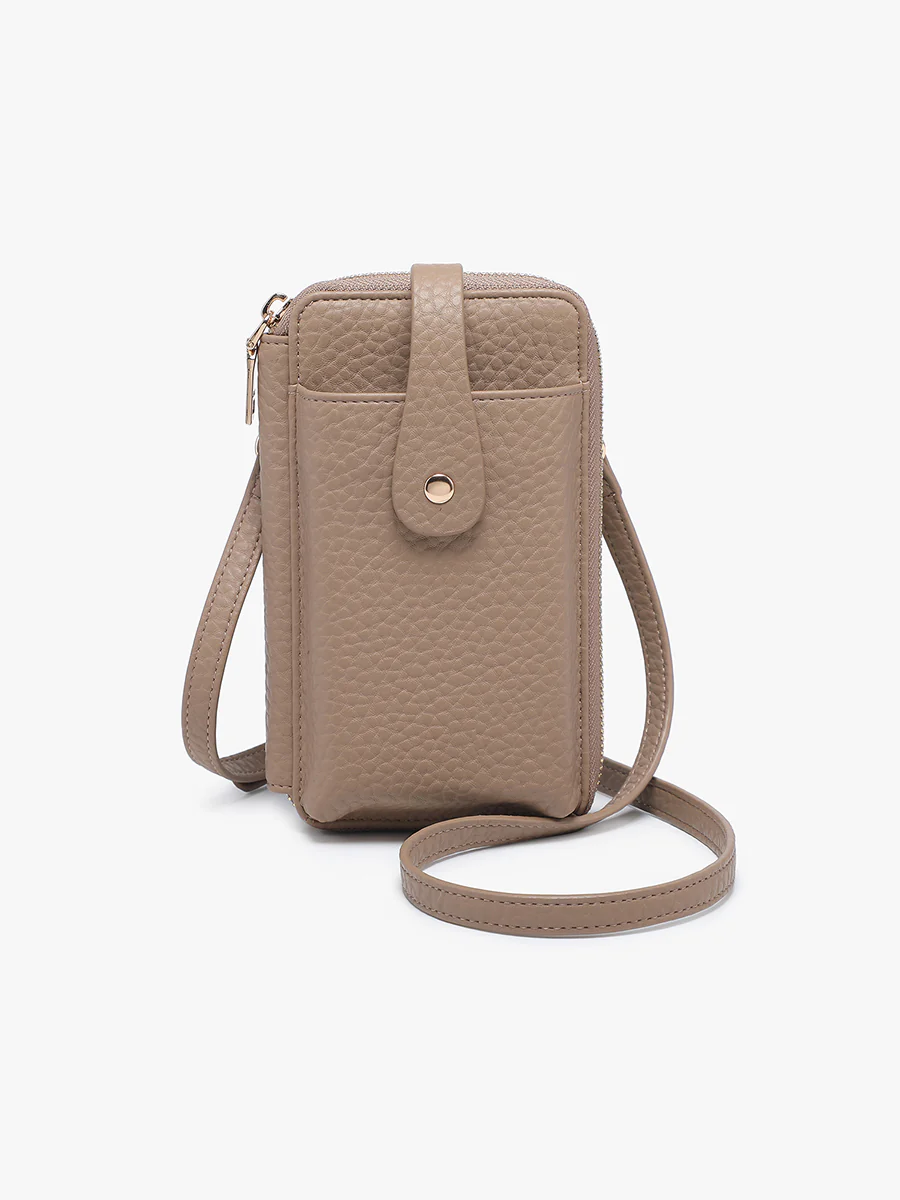Isla Wallet/Card Holder Crossbody Taupe