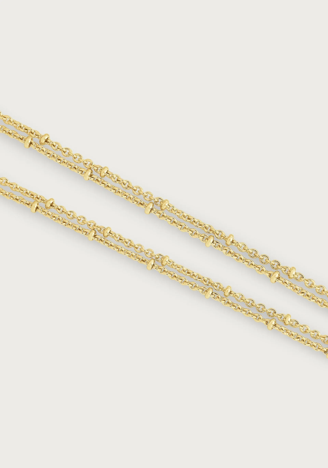 Anabel Aram Molten Double Chain Necklace Gold