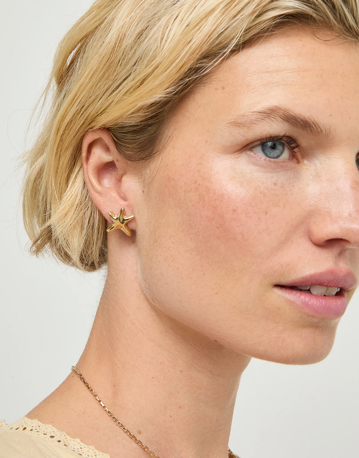 Star Stud Earrings Gold