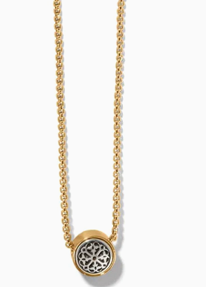 Ferrara Two Tone Luce Mini Pendant Necklace