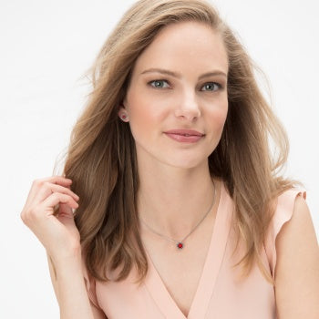 Twinkle Garnet Mini Post Earrings