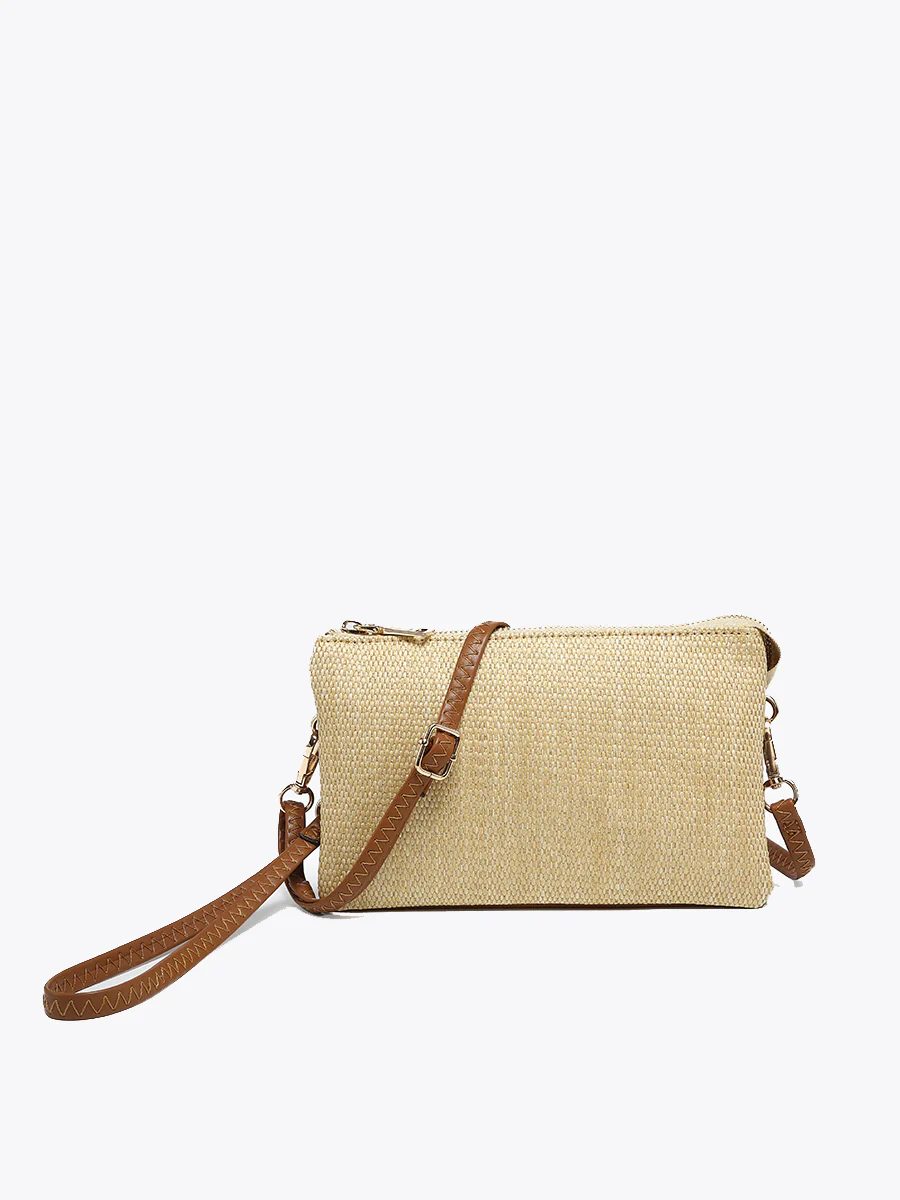 Riley Straw Crossbody/ Wristlet in Natural