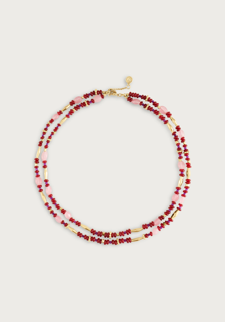 Anabel Aram Milos Beaded Necklace Lilac