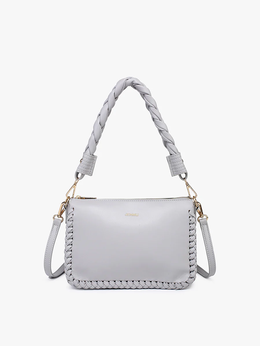 Judith Whipstitch Shoulder Bag  in Grey