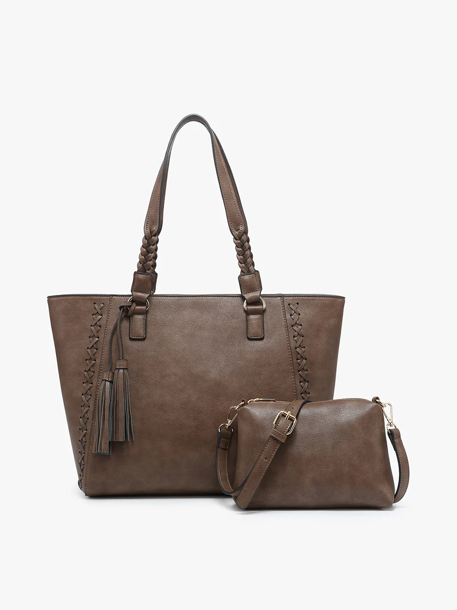 Lisa Structured Tote  in Dark Chocolate