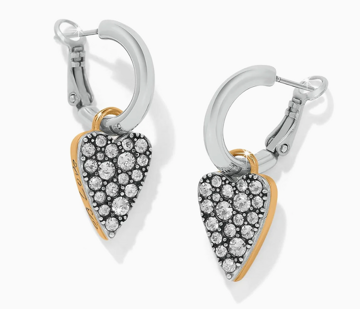 Love Messages Be Love Reversible Hoop Earrings Silver-Gold OS