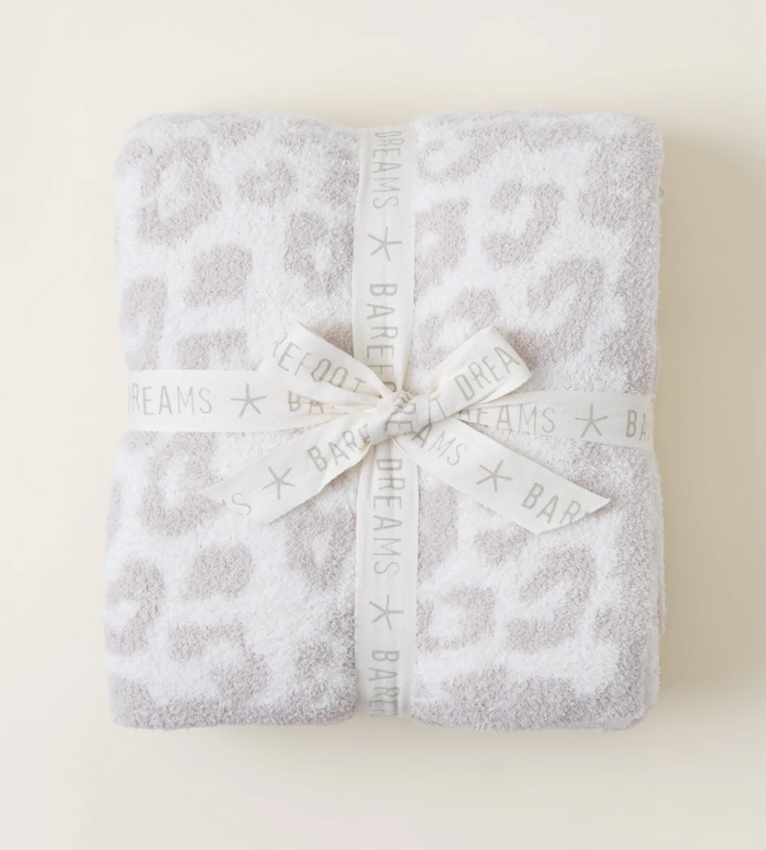 Cozy Chic Barefoot In The Wild Adult Throw Cream/Stone