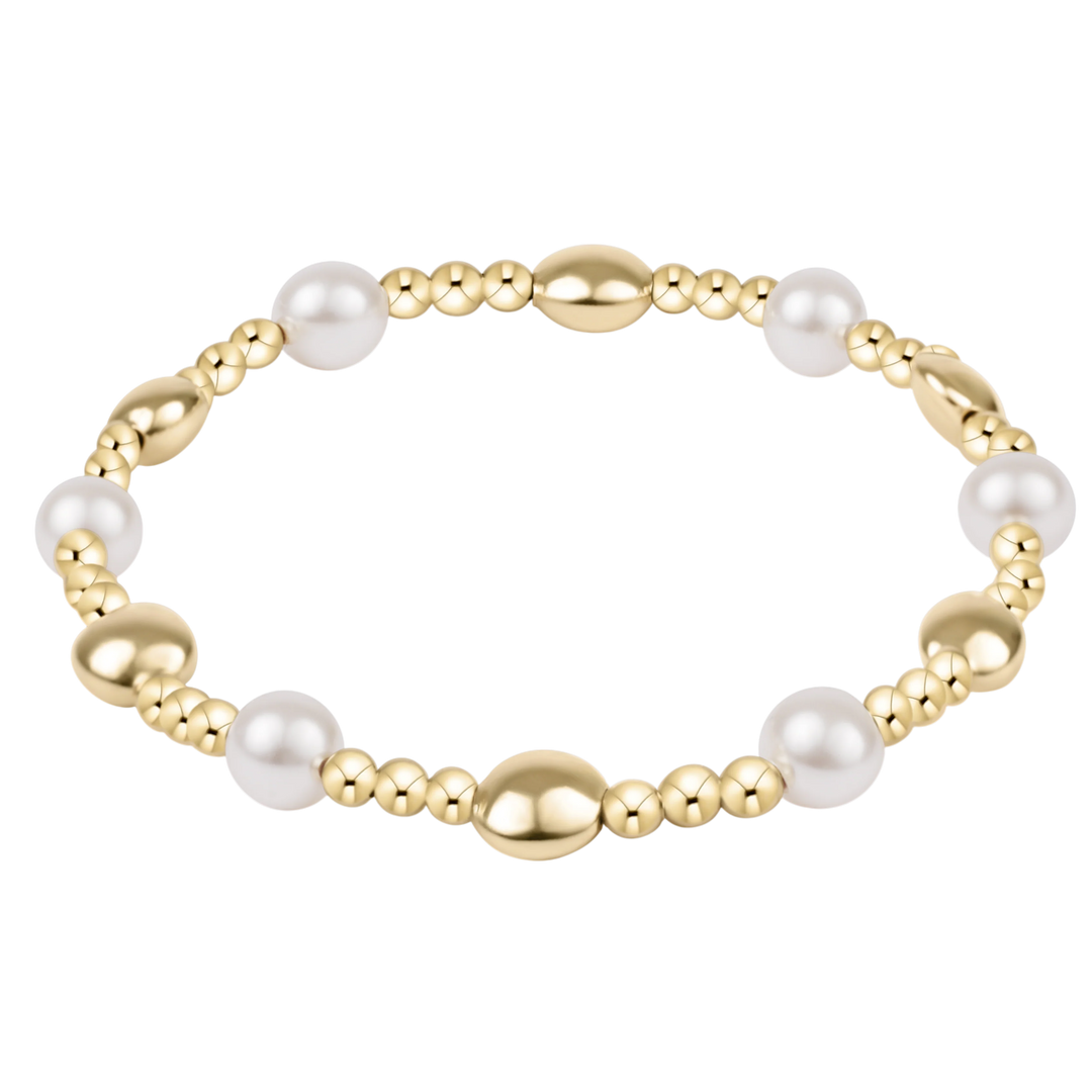 Extends Honesty Sincerity  Pearl 6mm Bracelet