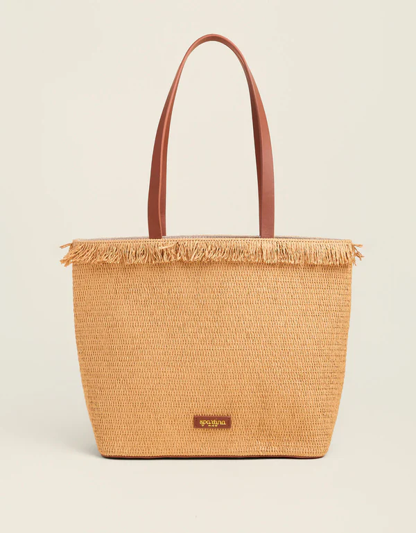 Straw Fringe Day Tote Flagler Resort Palm