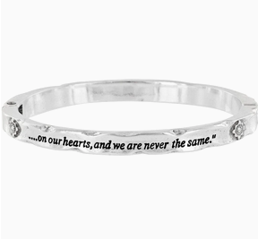 Footprints Hinged Bangle
