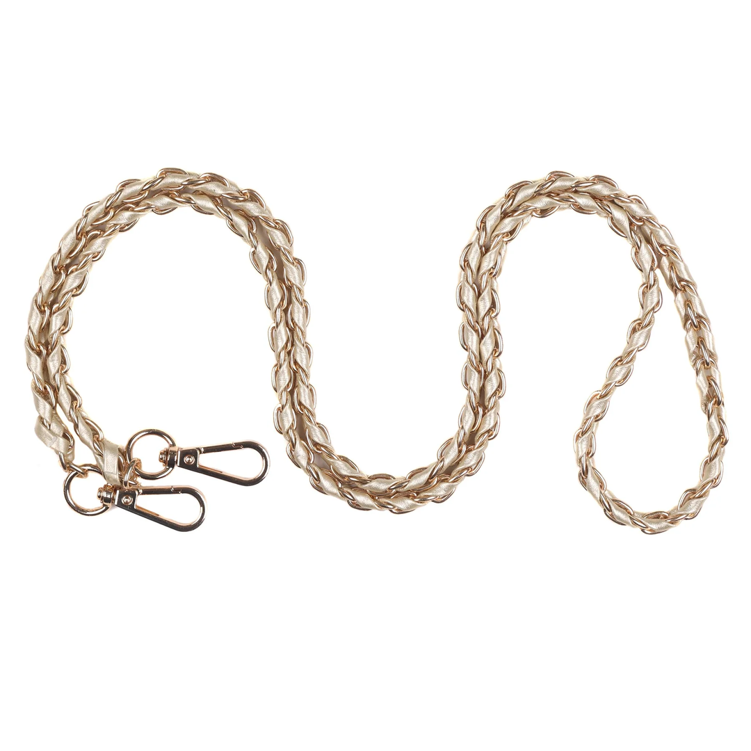 Pom Pom Strap Gold Chain Gold Weave