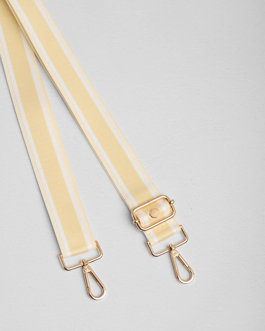 Pom Pom Strap Straw and White Stripe