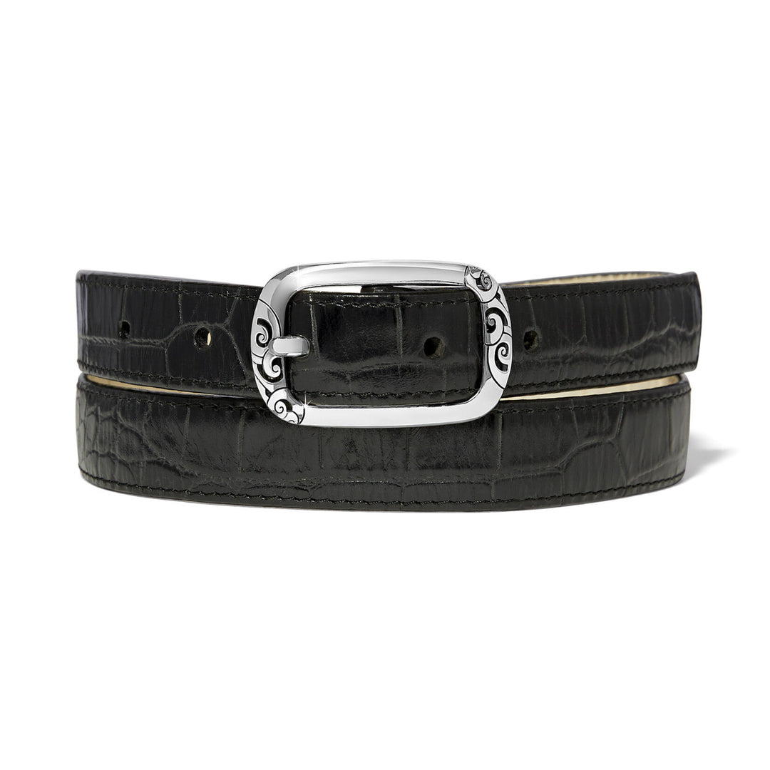 Mingle Reversible Belt Black/Pearl Medium