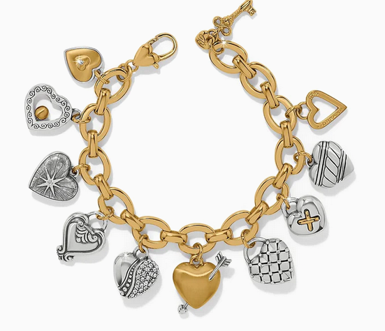 One Heart Large Charm Bracelet