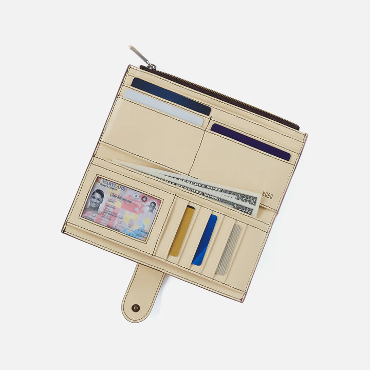 Dunn Continental Wallet Polished Leather Butter Yellow