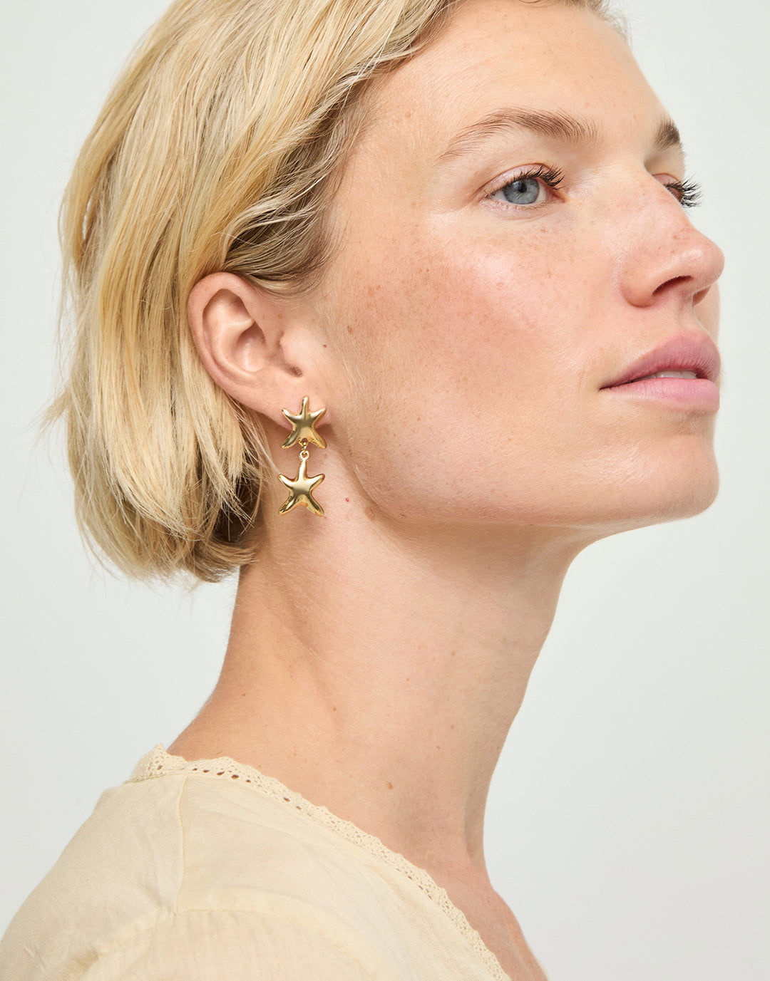 Orion Starfish Earrings Gold