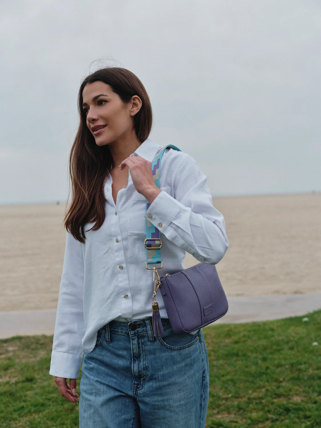 Pom Pom London City Slim Bag French Lavender