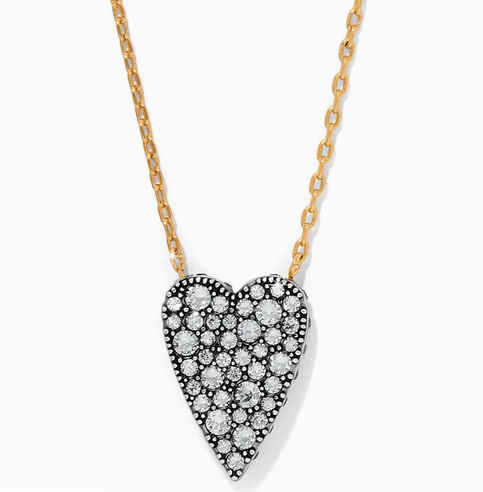 Love Messages Love Knows Reversible Necklace Gold CZ