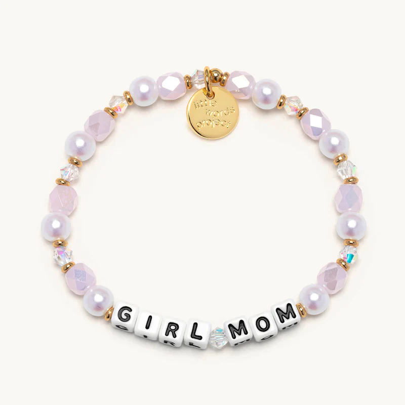 Girl Mom Beaded Bracelet Blush Elegance