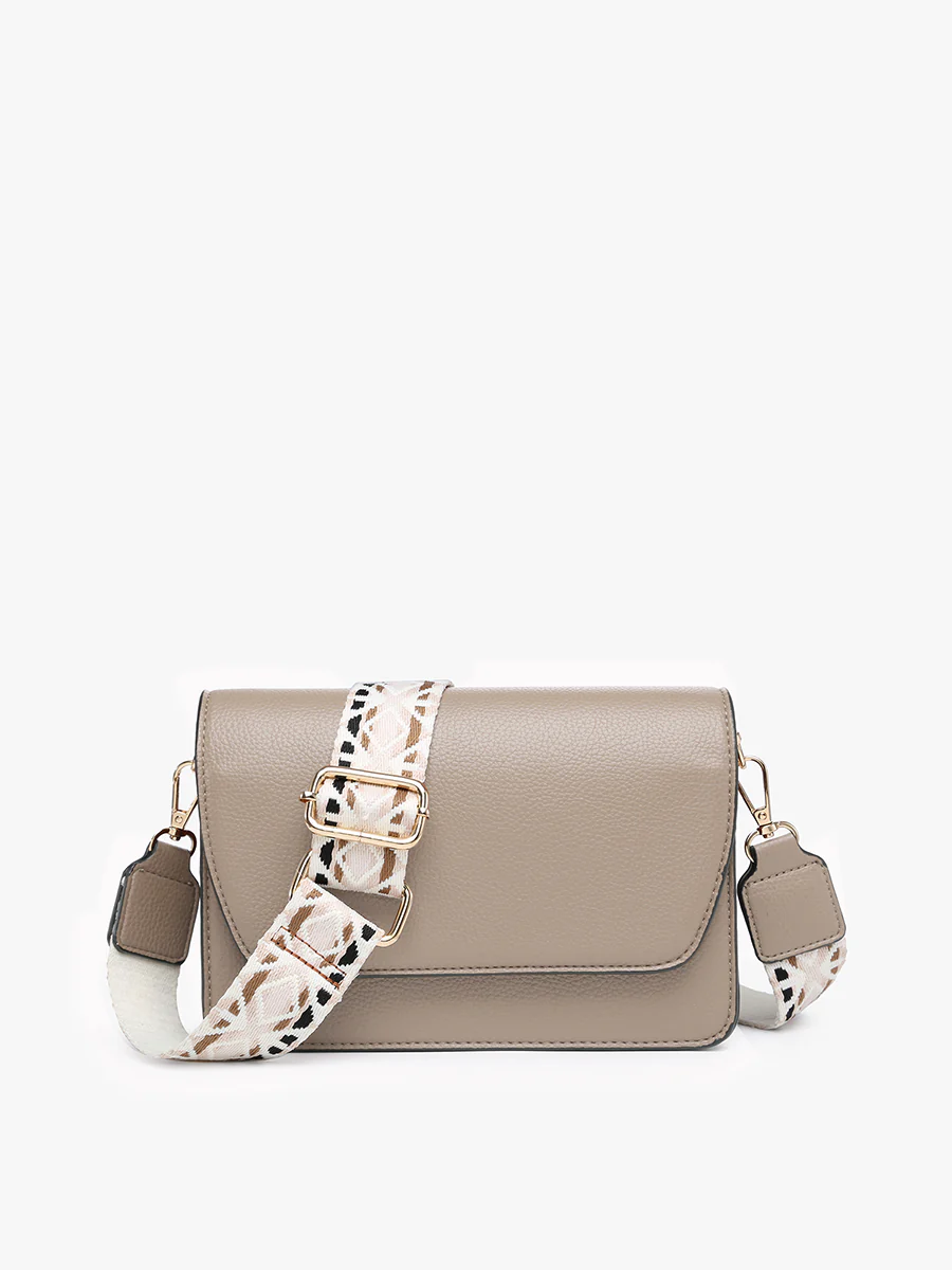 Noah Flapover Crossbody in Parchment