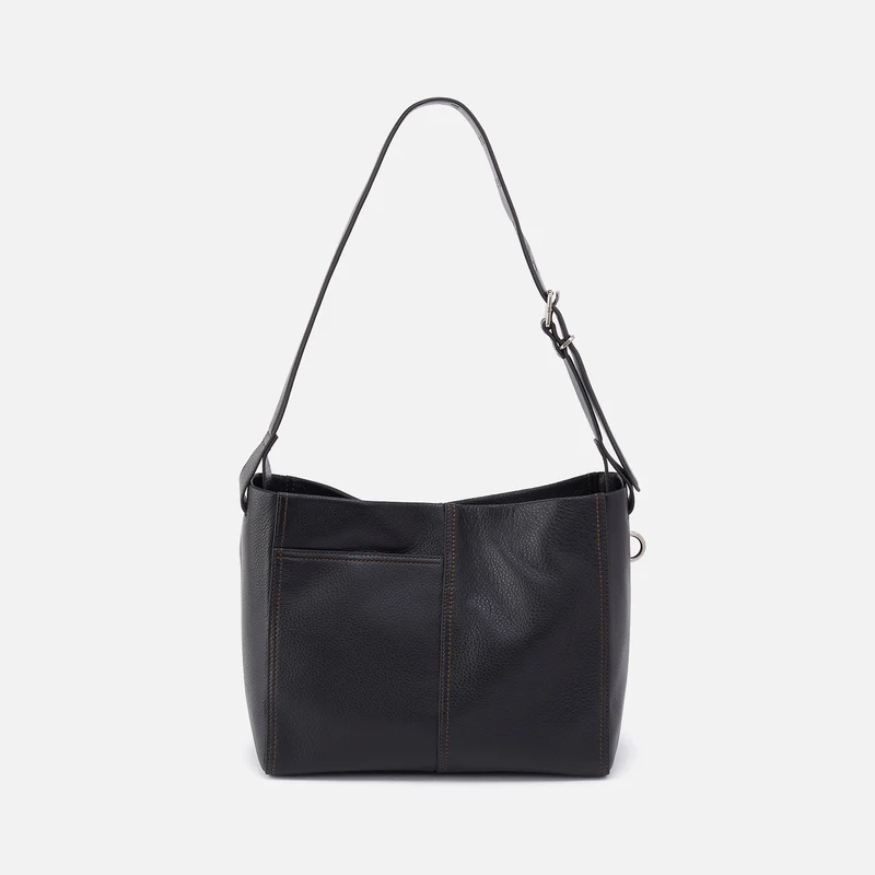 Render Shoulder Bag Black Pebbled Leather