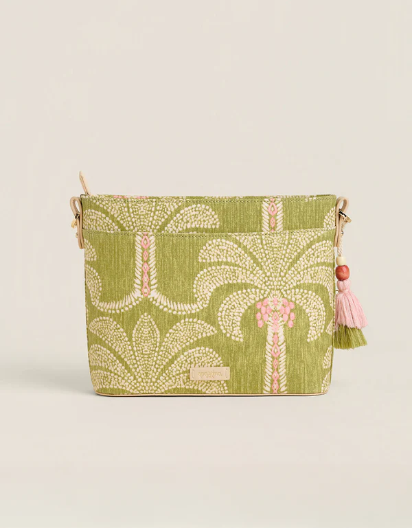 Febee Shoulder Crossbody Castillo Green Palms