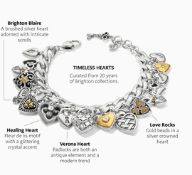 One Heart Charm Bracelet