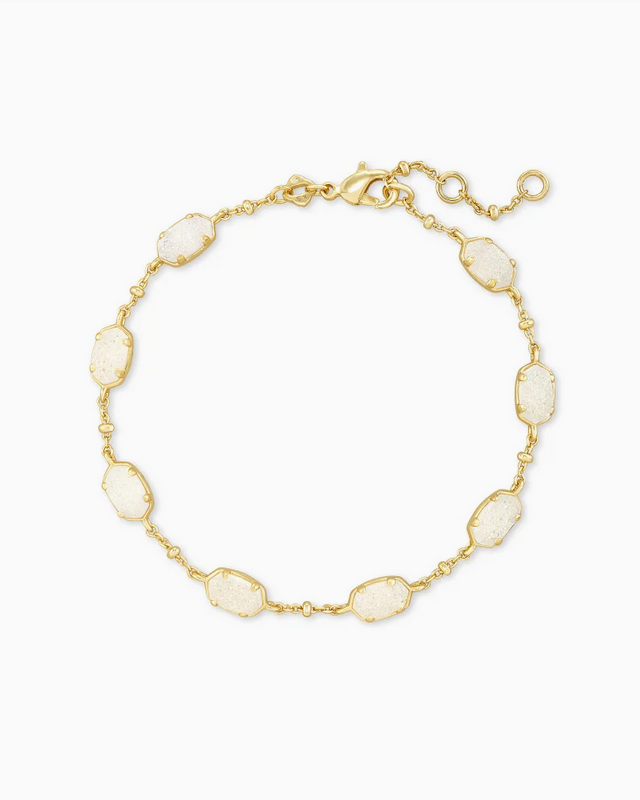 Emilie Link Bracelet Iridescent Drusy Gold