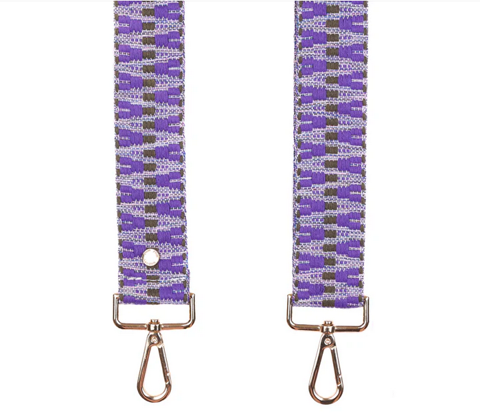 Pom Pom Strap Purple Nightshade Twill Narrow