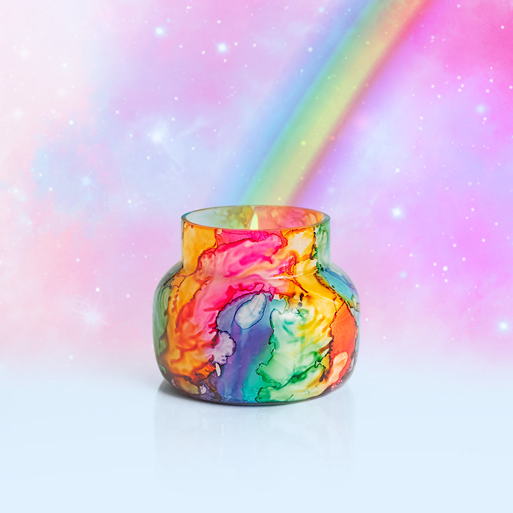 Volcano Rainbow Watercolor Petite Jar  8oz