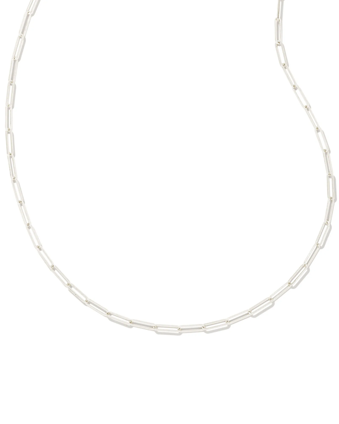 Courtney Paperclip Necklace- Silver
