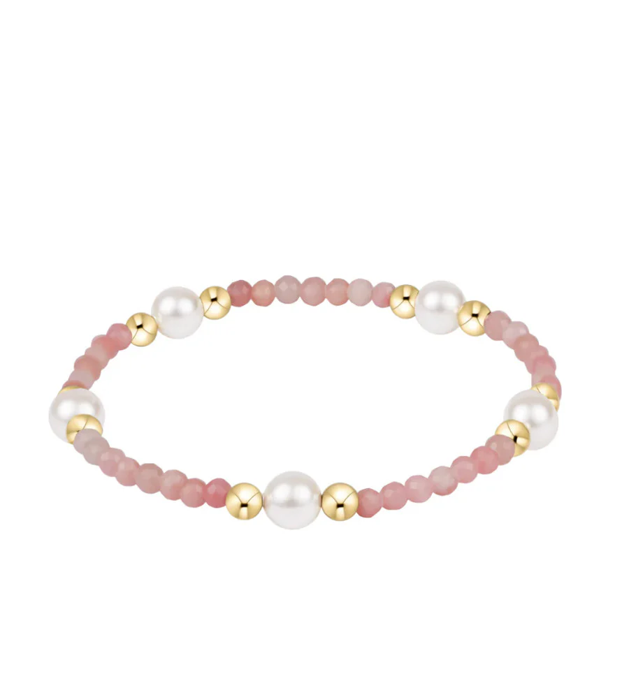 Purpose Pearl 6mm Gem Bracelet Pink Opal