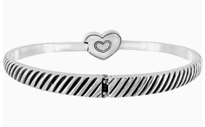 Celestia Heart Hinged Bangle