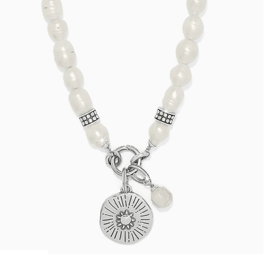Token Charm Pearl Necklace