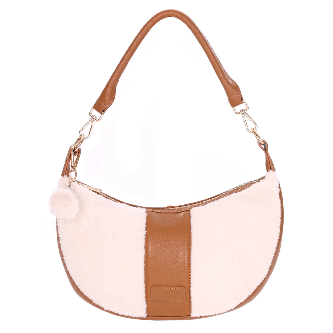 Sutton Sling Faux Fleece & Maple Leather